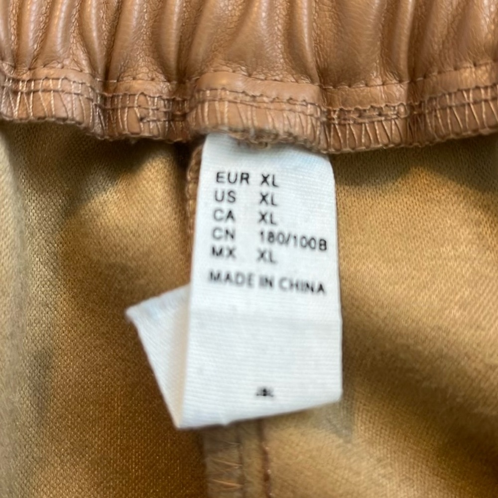 Oh leather tan joggers new no flaws perfect condition